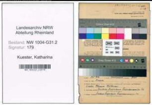 Entnazifizierung Katharina Kuester , geb. 28.02.1891 (Gastwirtin)