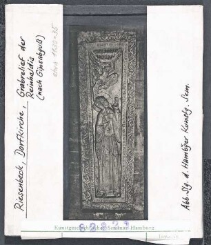 Riesenbeck, Dorfkirche: Grabplatte der Hl. Reinhildis, um 1130
