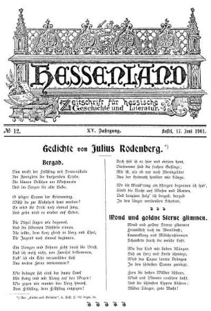 No. 12, 17. Juni 1901