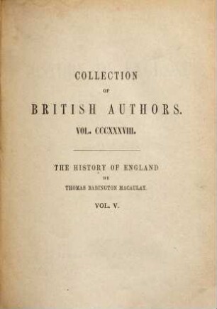The history of England from the accession of James the Second. 5