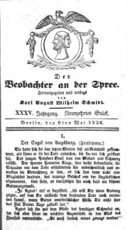 19. Stueck, 9. Mai 1836