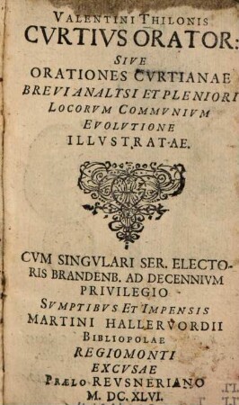 Curtius Orator
