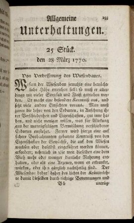 25 Stück. den 28 März 1770.