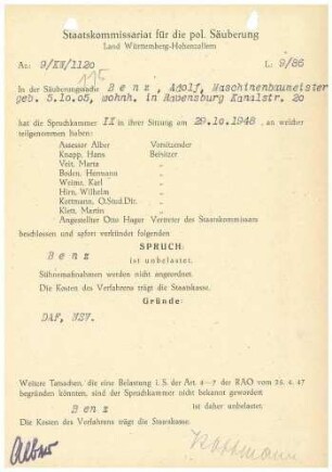 Benz, Adolf