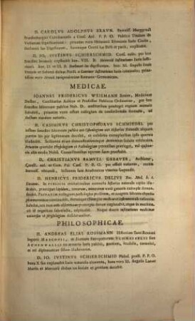 Notitia recitationvm per instans semestre in Alma Fridericiana Erlangensi institvendarvm. 1753/54, WS 1753/54 (1753)