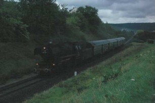 Bad Mergentheim Lok 023 058 Nahevrkehrszug B4yg-Wagen