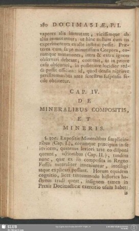 Cap. IV. De Mineralibus Compositis, Et Mineris