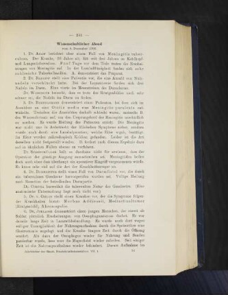 Wissenschaftlicher Abend vom 8. December 1900.