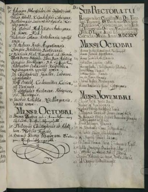Winterhalbjahr 1624/1625. Rektorat Theodor Thumm