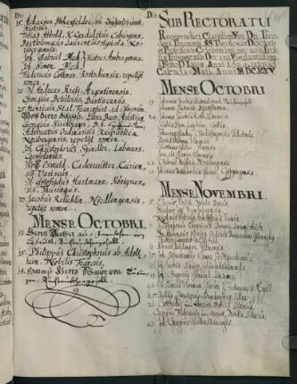 Winterhalbjahr 1624/1625. Rektorat Theodor Thumm