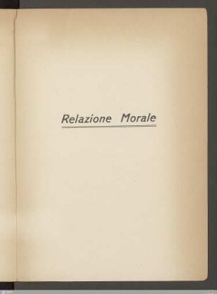 Relazione Morale