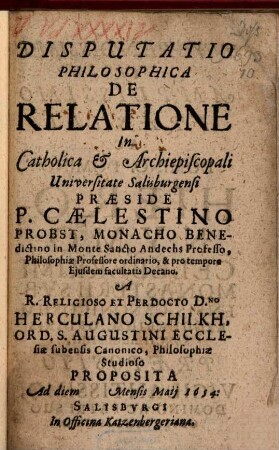 Disputatio philosophica de relatione
