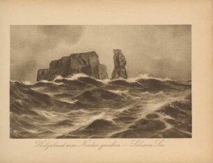 Helgoland vom Norden gesehen - Schwere See