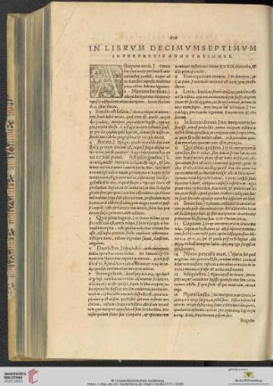 In librvm decimvmseptimvm interpretis annotationes