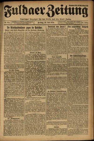 Ausgabe vom Freitag, den 25. Juli 1924.
