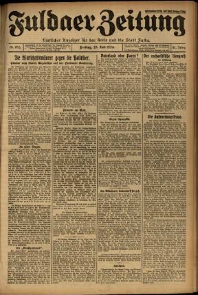 Ausgabe vom Freitag, den 25. Juli 1924.