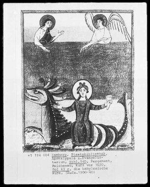 Apokalypse und Evangelistar — Apokalypse des Johannes — Die babylonische Hure, Folio 43recto