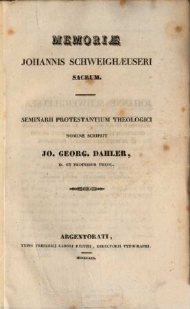 Memoriae Johannis Schweighauseri sacrum