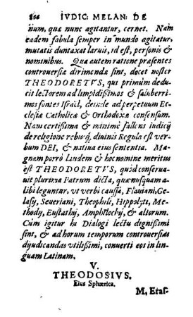 V. Theodosivs. Eius Sphærica.