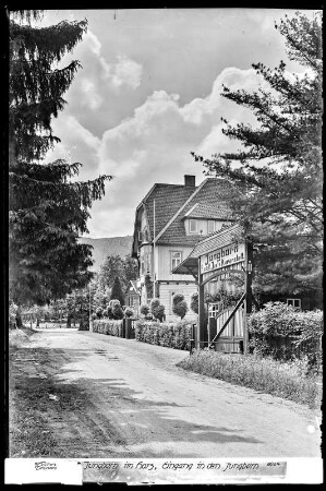 Kuranstalt Jungborn im Harz, Eingang in den Jungborn