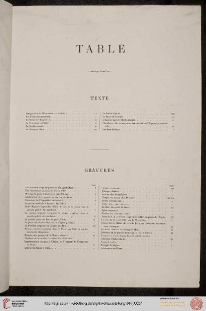 Table: Text / Gravures