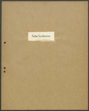 Schriftproben und Bestellungen des Schrifttyps "Sorbonne, fett"