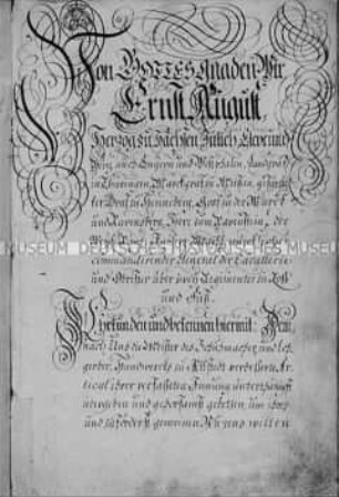 Gildeordnung der Schuhmacher und Lohgerber