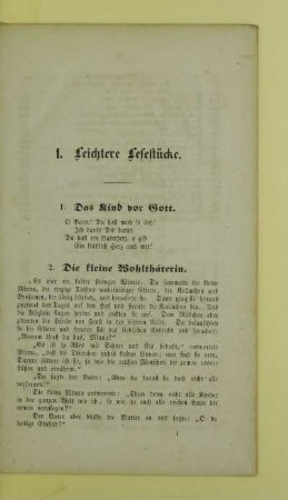I. Leichtere Lesestücke