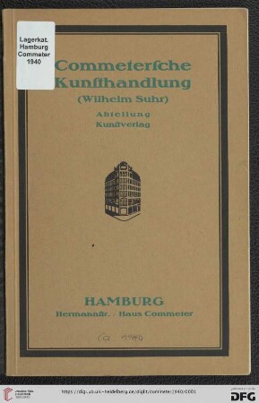 Katalog von Original-Radierungen, Lithographien, Handkuperdrucken