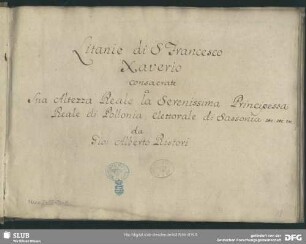Litanies - Mus.2455-D-1 : V (4), Coro, strings, bc - d