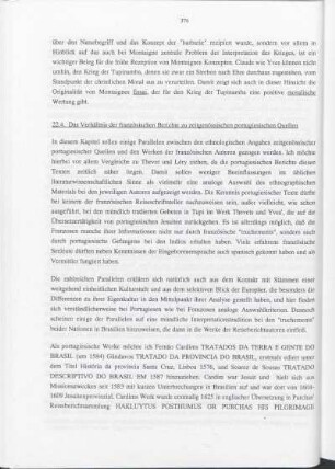 22.4. Das Verhältnis der französischen Berichte zu zeitgenössischen portugiesischen Quellen