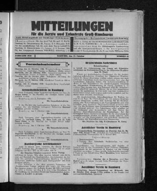 Jahrgang 1930, Hamburg, den 19. Oktober, Nummer 42