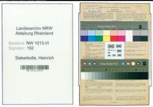 Entnazifizierung Heinrich Siekerkotte , geb. 25.08.1901 (Dreher)