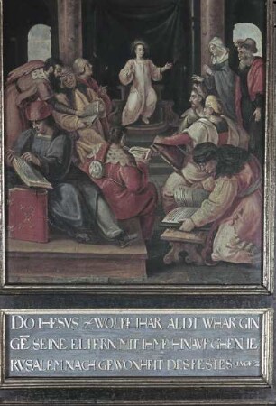 Gestühl der Nordwand — Der zwölfjährige Jesu im Tempel