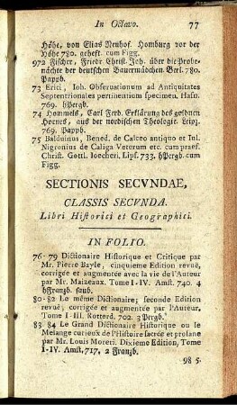 Classis Secunda.