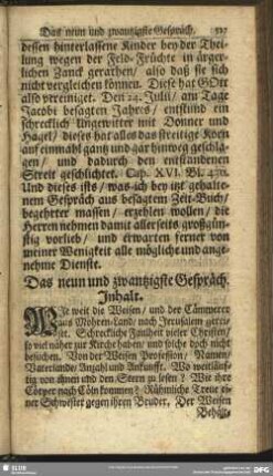 Das neun und zwantzigste Gespräch