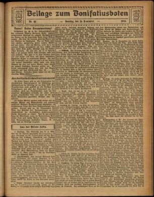 Zweite Ausgabe vom Sonntag, den 28. November 1926.