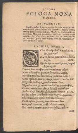 Ecloga Nona Moeris.