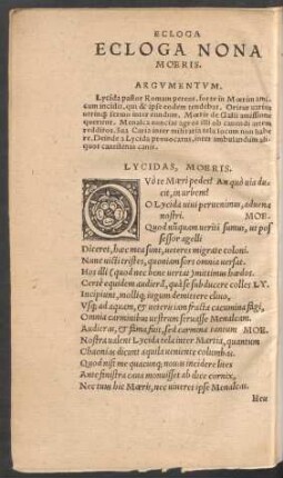 Ecloga Nona Moeris.