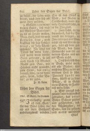 Uber den Segen der Bibel.