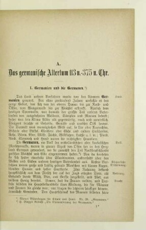 A. Das germanische Altertum 113 v.-375 n. Chr.