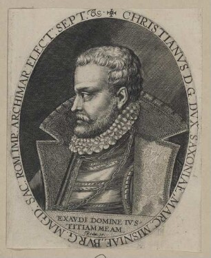 Bildnis des Christianvs I., Dvx Saxonia