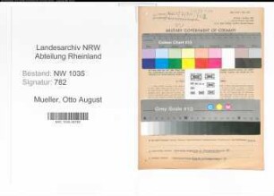 Entnazifizierung Otto August Mueller , geb. 15.11.1902 (Ingenieur)