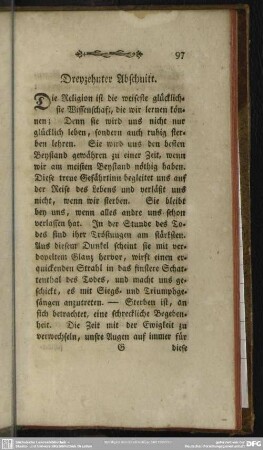 Dreyzehnter Abschnitt