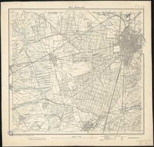 Meßtischblatt 6117 : Darmstadt, 1886 : Darmstadt. - Bearb. 1886. - 1:25000. - [Darmstadt]: Grosshzgl. Katasteramt, 1886. - 1 Kt.
