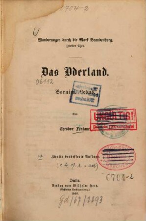 Wanderungen durch die Mark Brandenburg, 2