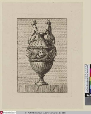 [Vase mit Mascarons und aus Sphingen gebildeten Griffen]