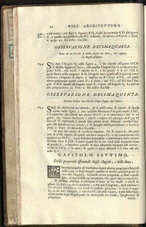 Capo 7. Delle proprietà essenziale degli angoli, e delle linee.