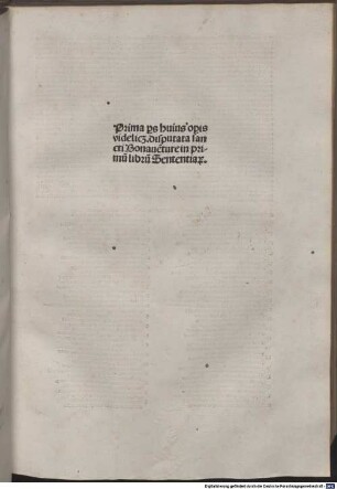Sententiarum libri quattuor, 1