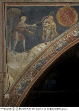Biblische und hagiographische Szenen, Fabeln von Aesop, Jagd-, Kampf- und Monatsdarstellungen, Lamech erschlägt Tubalkain